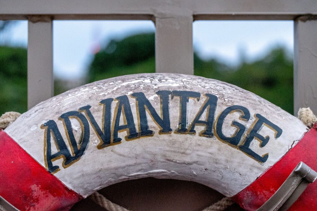 Pic reading "advantage" and reflecting competitive advantage for the purpose of this post.