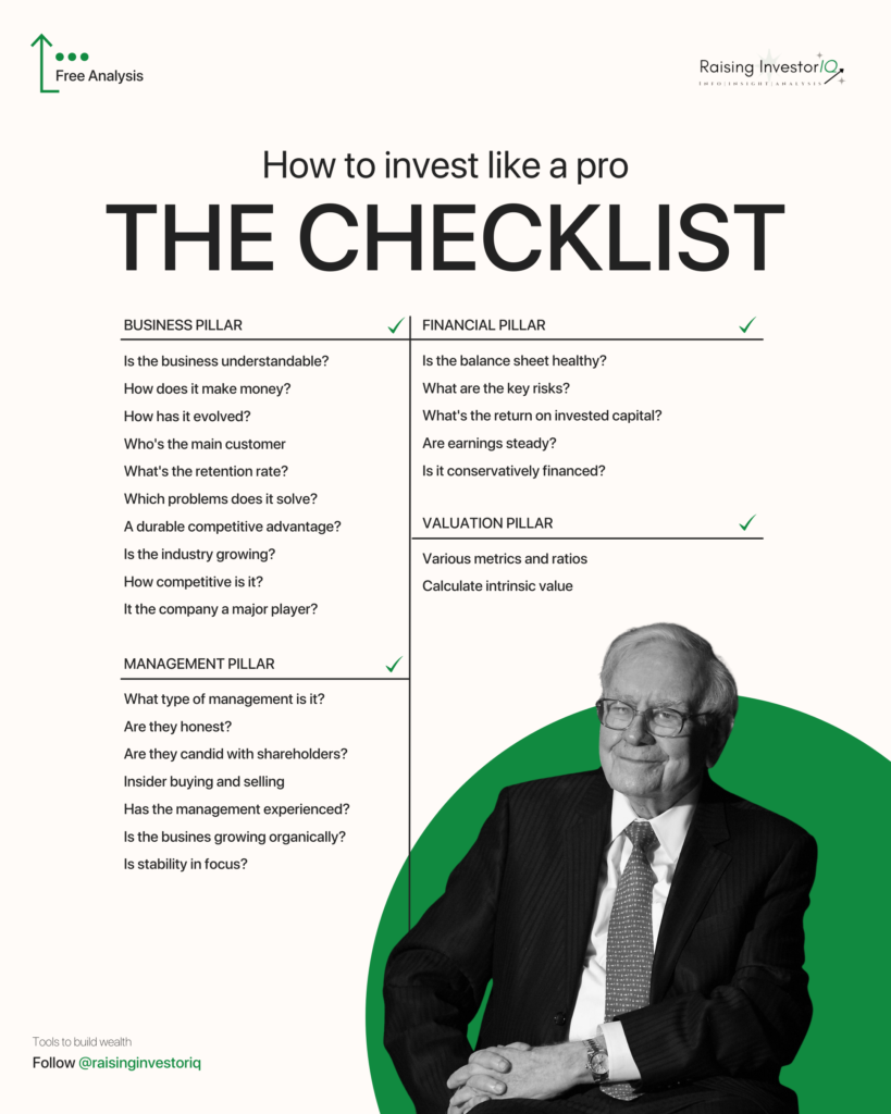 Invest Like a Pro: Checklist